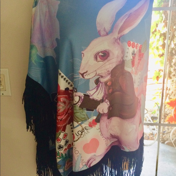 ❤️HOST PICK 🐇 Lucky Hearts White Rabbit Cape❤️ - Picture 3 of 6